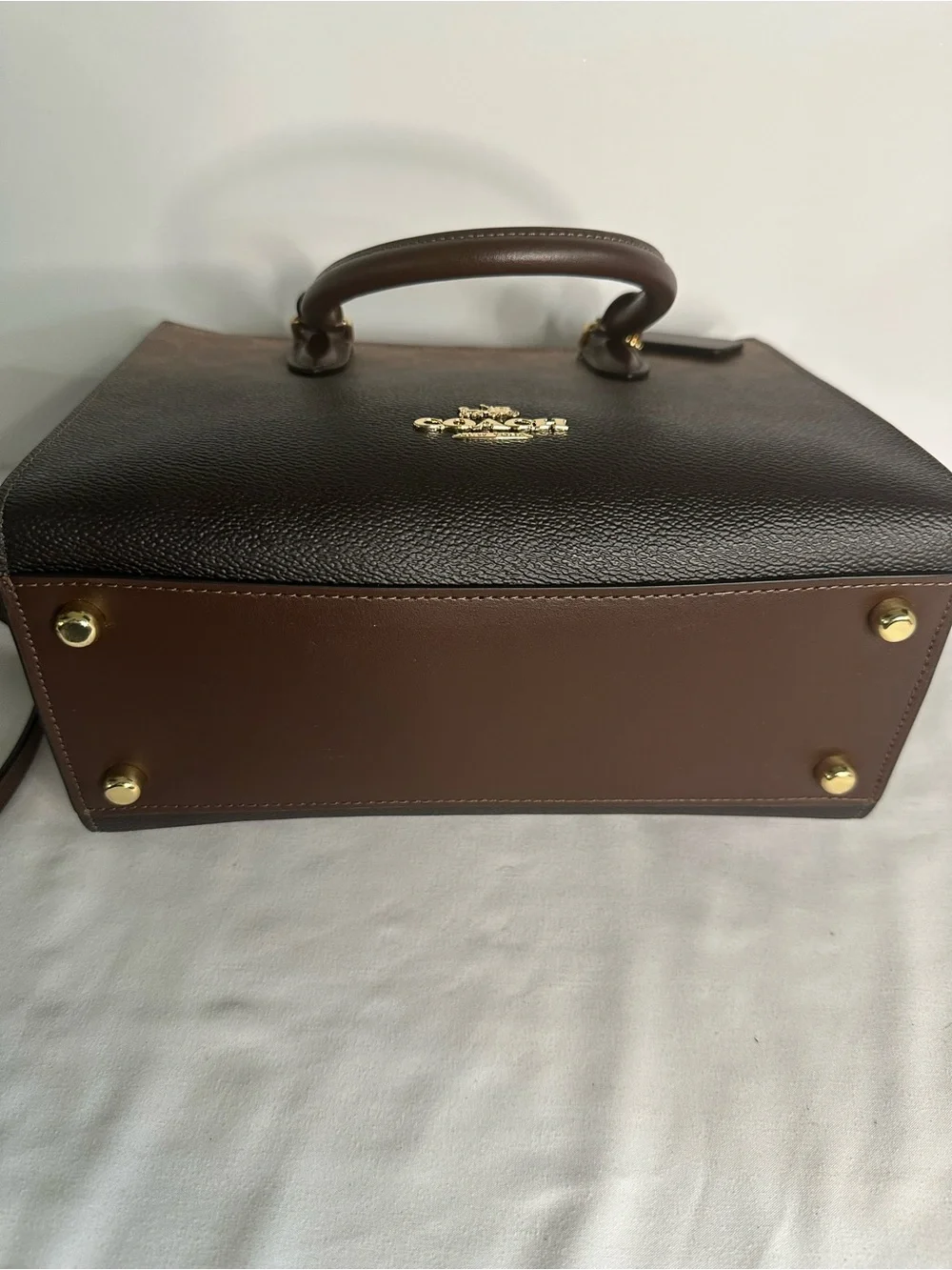 Coach leather brief
